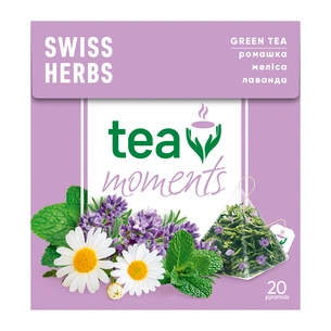Чай Tea Moments Swiss Herbs зелений 20х1.7 г пірамідки (tm.02944) зображення 1