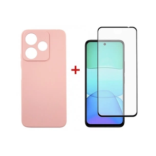 Чохол до мобільного телефона Dengos Xiaomi Redmi 13 4G Soft + Glass Pink (DG-KM-99) зображення 1