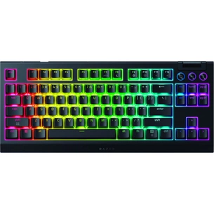 Клавіатура Razer BlackWidow V4 Low-Profile TKL Wireless/Bluetooth/USB Green switch UA Black (RZ03-05450500-R3M1) зображення 1