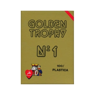 Гральні карти Modiano Golden Trophy 100 Plastic (red) (00452) зображення 1