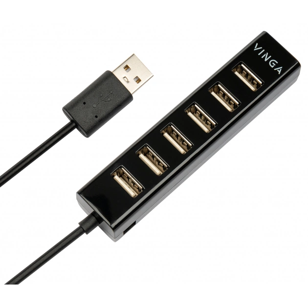 Концентратор Vinga USB2.0 to 7*USB2.0 HUB (VHA2A7) - изображение 1