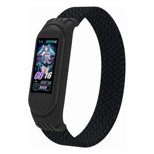 Ремінець до фітнес браслета Armorstandart Braided Solo Loop для Xiaomi Mi Band 7/6/5/4 Black size L (ARM58763) зображення 1