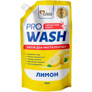 Засіб для ручного миття посуду Pro Wash Лимон дой-пак 460 г (4260637723888) зображення 1