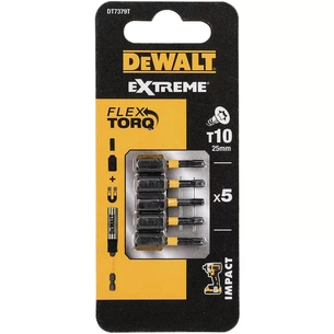 Набір біт DeWALT IMPACT TORSION, ударні, Torx, Т10, L = 25 мм, 5 шт (DT7379T) зображення 1
