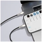 Дата кабель USB-C to Lightning 1.0m Cafule Metal PD 20W black Baseus (CATLJK-A01) - уменьшенное изображение 6