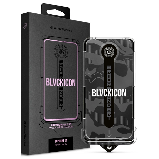 Скло захисне Armorstandart Black Icon Supreme EZ iPhone 16 (ARM80848) - зображення 1