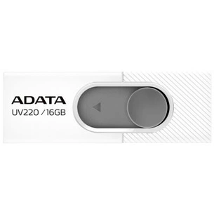 USB флеш накопичувач ADATA 16GB UV220 White/Gray USB 2.0 (AUV220-16G-RWHGY) зображення 1