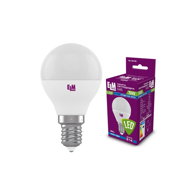 Лампочка ELM D45 5W PA10 E14 4000K (18-0046.) - зображення 1