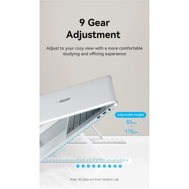 Підставка до ноутбука Vention Laptop X-type Stand White ABS 83-170мм (KDNW0) - picture 5