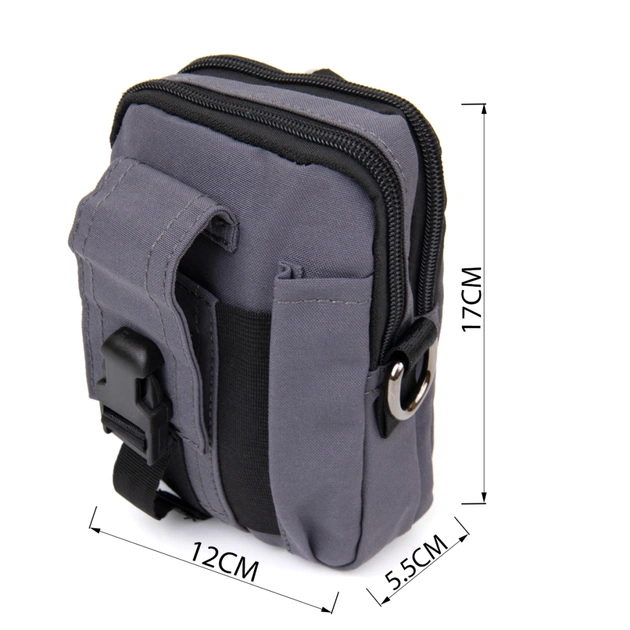 Сумка Vintage На пояс нейлон Серая (20646) - изображение 3