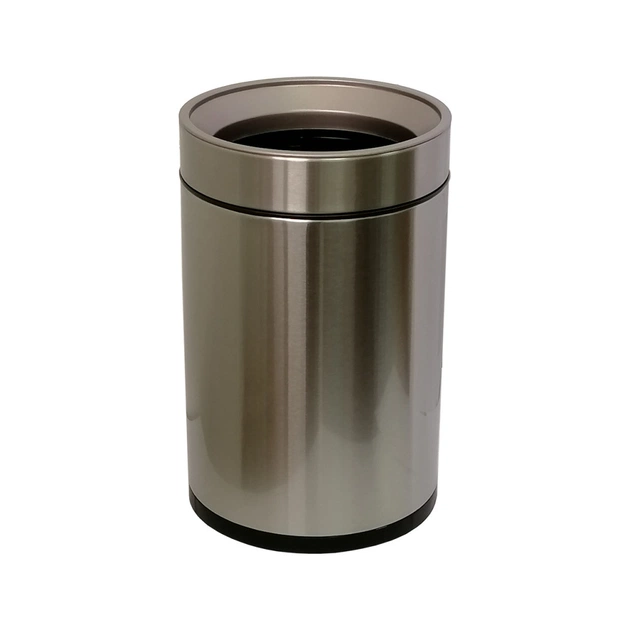 Контейнер для сміття JAH круглий без кришки срібний металік 12 л (6338) - picture 1
