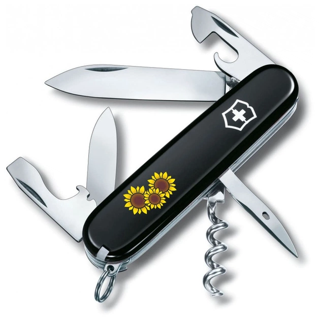 Ніж Victorinox Spartan Ukraine 91 мм Чорний Соняшники (1.3603.3_T1340u) - зображення 1