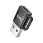 Перехідник UA31D USB M to USB-C F USB2.0 Black HOCO (6942007628143) - зменшене зображення 2