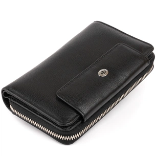 Гаманець ST Leather Зі шкіри Чорний (19339) изображение 1