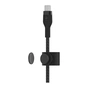 Дата кабель USB-C to Lightning 1.0m braided silicone black Belkin (CAA011BT1MBK) - уменьшенное изображение 4