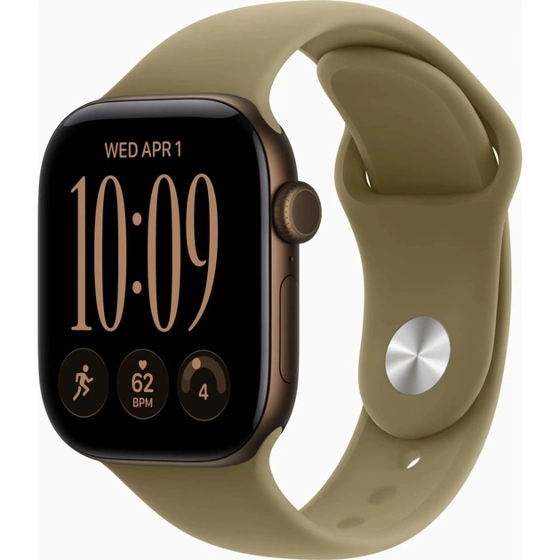Смарт-часы Apple Watch Series 12 GPS 46mm Dark Bronze Aluminium Case with Olive Sport Band - S/M (MJEQ4RK/A) - изображение 1