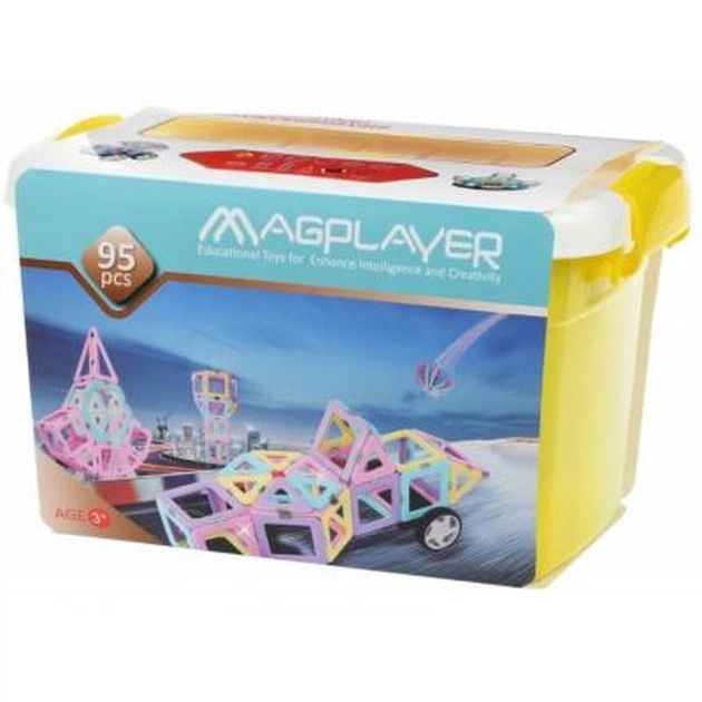 Конструктор Magplayer магнітний набір бокс 95 ел. (MPT2-95) - зображення 1