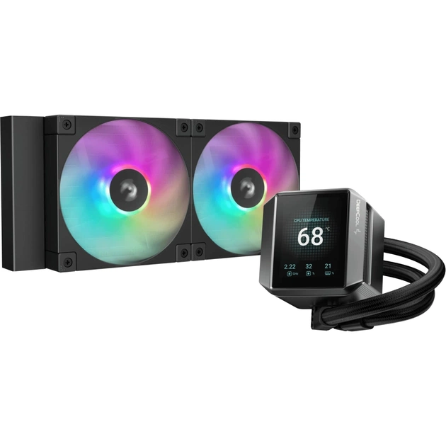 Система рідинного охолодження Deepcool Mystique 240 ARGB Black (R-LX550-BKADSNC-G-1) - зображення 1