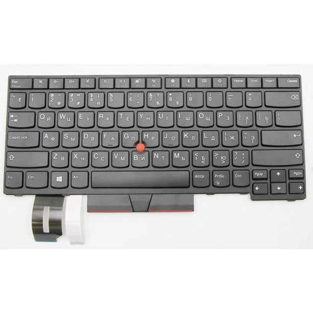 Клавіатура ноутбука Lenovo ThinkPad E480/L480 черная с черной,трек (A46073) - зображення 1