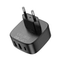 Зарядний пристрій BOROFONE BAS23A Lucky 1xUSB-C + 2xUSB PD30W Black (6941991109386) - уменьшенное изображение 6