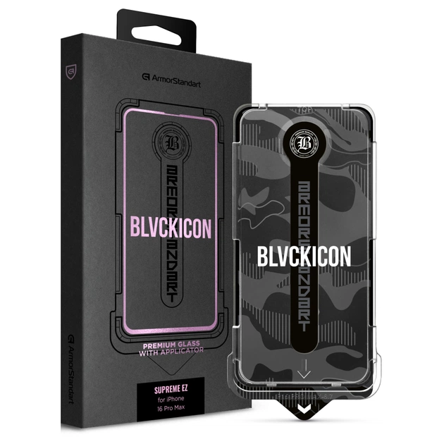 Стекло защитное Armorstandart Black Icon Supreme EZ iPhone 16 Pro Max (ARM80850) - изображение 1