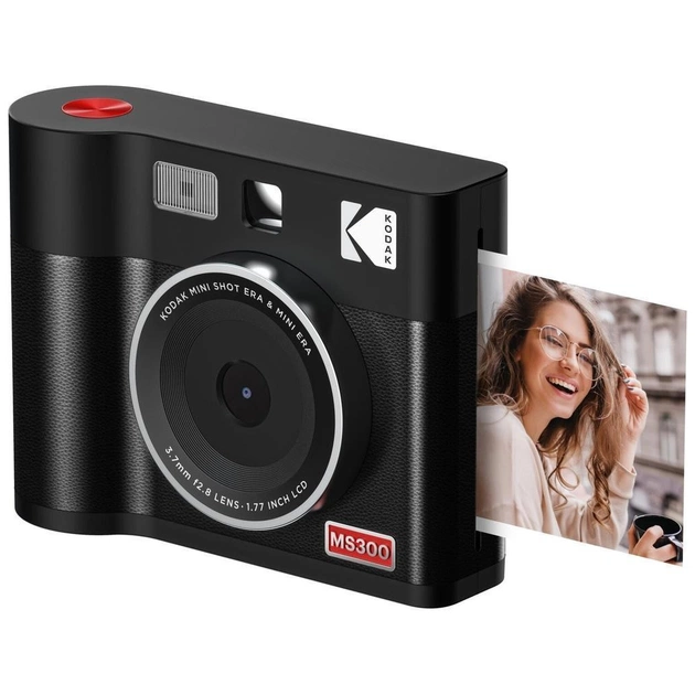 Камера миттєвого друку Kodak Mini Shot 3 Era Black (MS300) - зображення 1