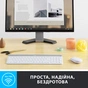 Комплект Logitech MK470 Slim Wireless UA Off-White (920-009205) - зменшене зображення 4