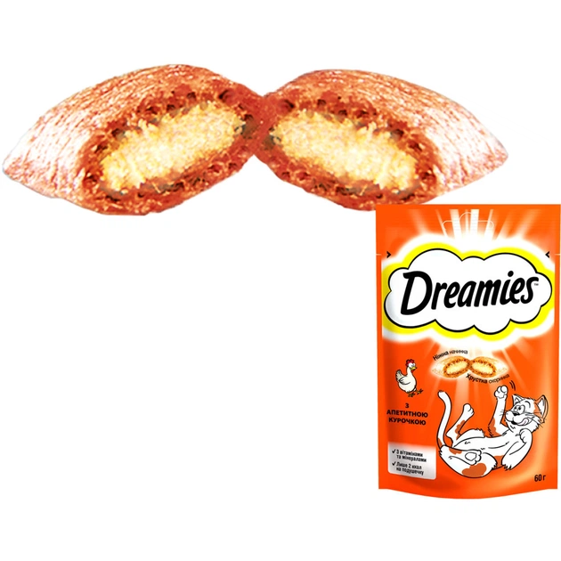 Ласощі для котів Dreamies з куркою 60 г (4008429037894) - picture 3