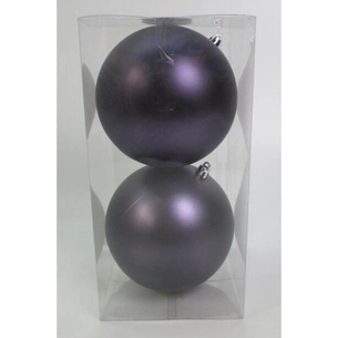 Ялинкова іграшка Novogod`ko 2 шт графіт, матовий 12 см (974430) зображення 1