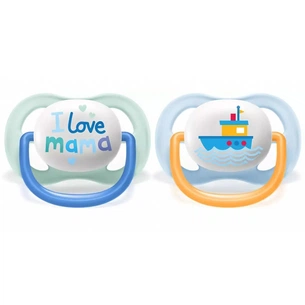 Пустушка Philips AVENT Ultra Air I love… для хлопчиків 0-6 міс (SCF080/01) зображення 1
