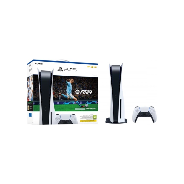 Ігрова консоль Sony PlayStation 5 Ultra HD Blu-ray 825GB + (EASPORTS FC 24) (1000040036) - изображение 1