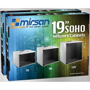 Шафа настінна Mirsan SOHO 7U 19" 535x300, RAL 7035 (MR.SOH07U30DE.02) зображення 1