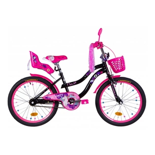 Велосипед Formula 20" FLOWER PREMIUM рама-13" St 2020 чорний з рожевим, з багажником (OPS-FRK-20-125) зображення 1