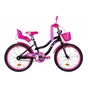Велосипед Formula 20" FLOWER PREMIUM рама-13" St 2020 чорний з рожевим, з багажником (OPS-FRK-20-125) - зменшене зображення 1