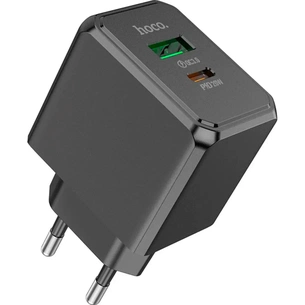 Зарядний пристрій HOCO CS14A Ocean 1xUSB-C PD20W + 1xUSB QC3.0 Black (6942007603898) зображення 1