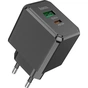 Зарядний пристрій HOCO CS14A Ocean 1xUSB-C PD20W + 1xUSB QC3.0 Black (6942007603898) - зменшене зображення 1