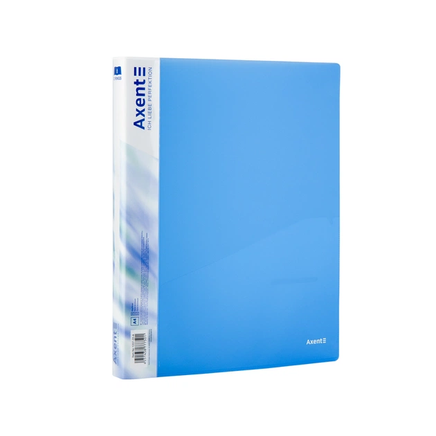 Папка на кільцях Axent А4 з 2-ма кільцями 700 мкм 25 мм Прозора синя (1207-22-A) - picture 1