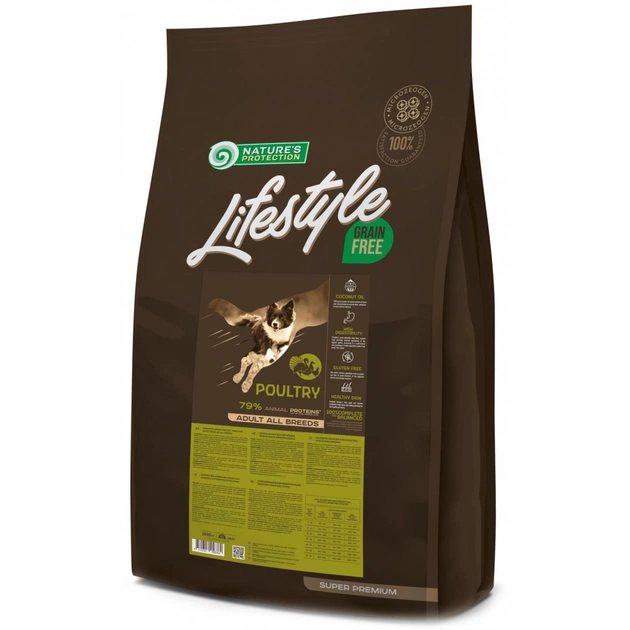 Сухий корм для собак Nature's Protection Lifestyle Grain Free Poultry Adult All Breeds 10 кг (NPLS45676) - зображення 1
