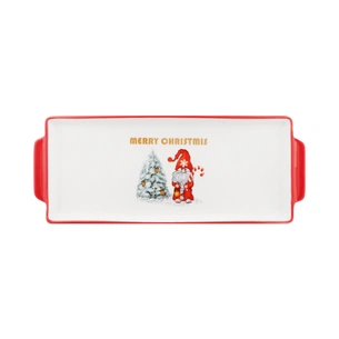 Блюдо Ardesto Christmas Gnomes, 30х12см, порцеляна, прямокутна (AR3061) зображення 1