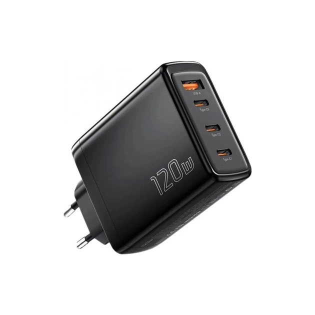 Зарядний пристрій Essager 3xUSB-C + 1xUSB 120W GaN (ECT3CA-JZB01-Z) - изображение 1