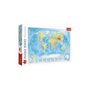 Пазл Trefl Фізична карта світу 1000 елементів (5900511104639) зображення 1