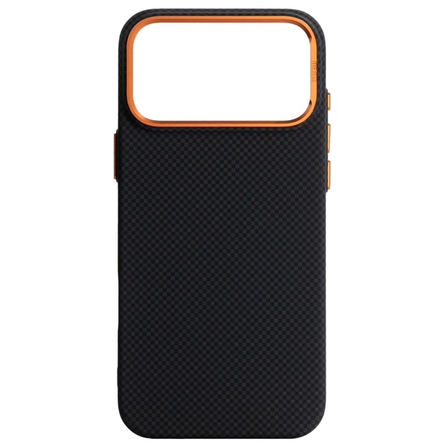 Чехол для мобильного телефона Armorstandart LikeCarbon2 SE MagCase Apple iPhone 17 Pro Max Kevlar Black Orange (ARM89165) - изображение 1