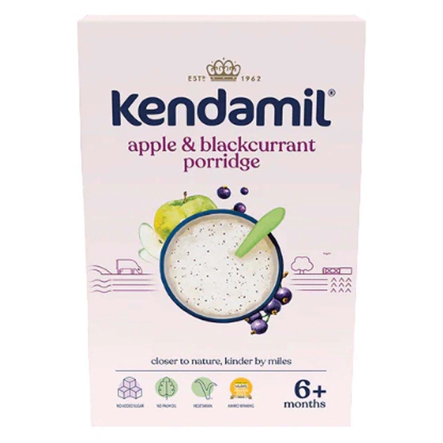 Дитяча каша Kendamil Молочна з яблуком і чорною смородиною з 6 місяців 150 г (92000008) - изображение 1