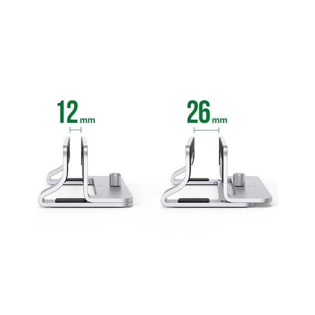 Підставка до ноутбука Ugreen LP258 Vertical Laptop Stand Silver (20471) - picture 3