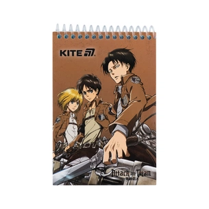 Блокнот Kite на спіралі Attack on Titan А6, 48 аркушів, нелінований (AT25-196) зображення 1