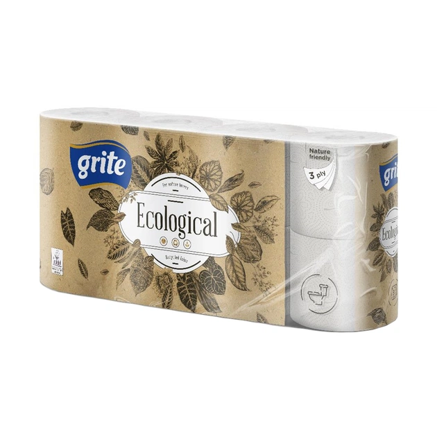 Туалетний папір Grite Ecological Plius 3 шари 8 рулонів (4770023350241) - зображення 1