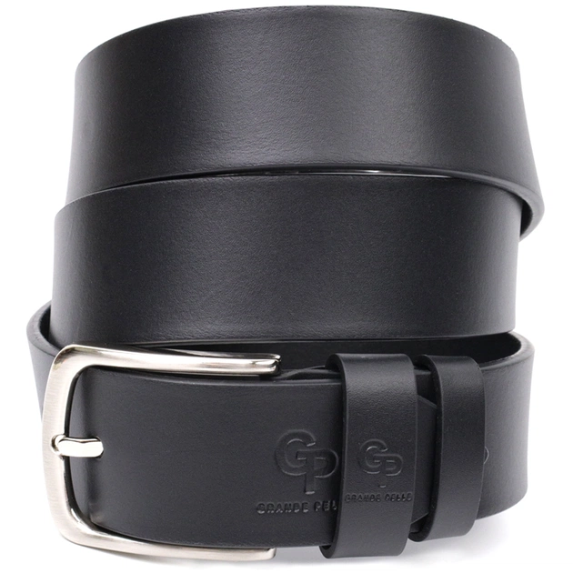 Ремінь Grande Pelle Під джинси з натуральної шкіри Чорний (11684) - зображення 1