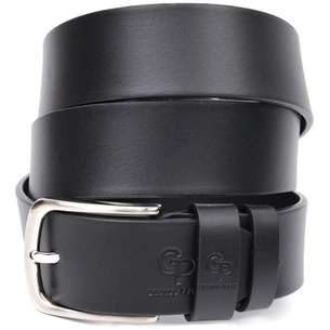 Ремінь Grande Pelle Під джинси з натуральної шкіри Чорний (11684) зображення 1
