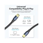 Кабель мультимедійний Mini DisplayPort to Mini DisplayPort 2.0m V1.4 8K 60Hz 32.4Gbps Blue Aluminum Alloy Vention (HCGLH) - уменьшенное изображение 8
