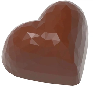 Форма для шоколаду Chocolate World Серце з гранями 21 шт x 13 г (1913 CW) зображення 1